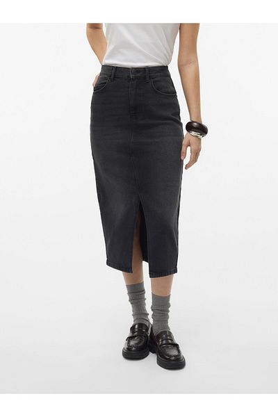 Vero Moda Jeansrock VMNATALIE Hohe Taille Midirock