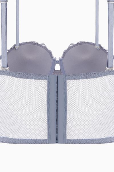 Wonna Rosali Lace Bustier σουτιέν - Soft Push Up, με επένδυση - Fashion - 2501 - Γκρι