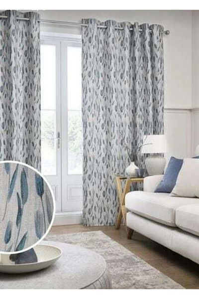 Evcimenhome Perdeaua rustică căptușită cu ochiuri metalice 230cmX230cm tulipan