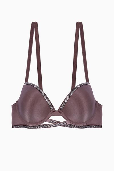 Wonna Noa Stone Detailed Micro Bra - Επενδυμένο - 2572 - Καφέ