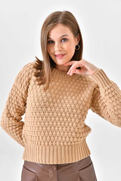 Arbucky Brown Crew Neck Knitted Sweater