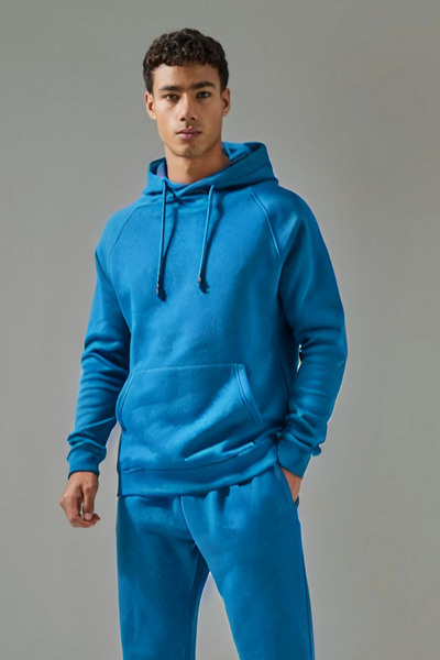 BayBayan Мъжки суитшърт без принт, обикновен, с релефна вътрешна част