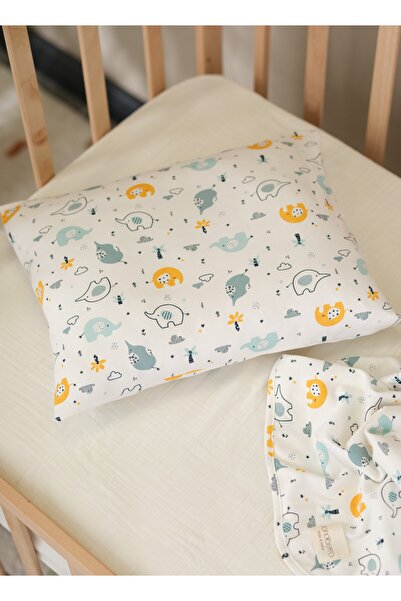 Bondberro 2 Pieces 100% Cotton Interlock Baby Pillowcases 45 X 35 cm