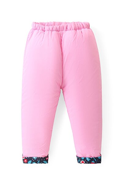 Babyhug Babyhug Woven Full Sleeves Hooded Puffer Winter Wear Suit With Floral Print - Blue