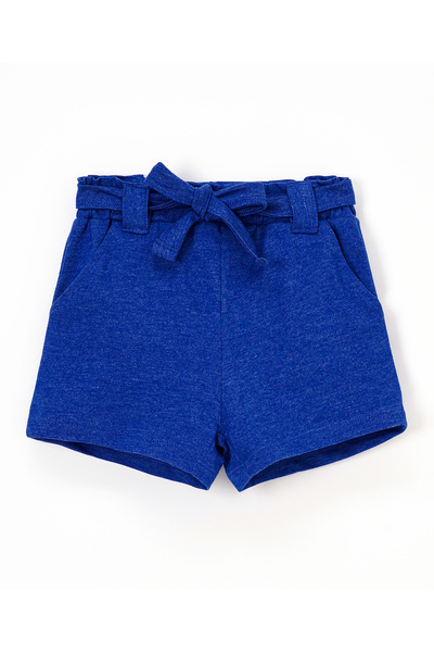 Babyhug Babyhug 100% Cotton Sleeveless Tropical Print Top and Shorts with Bow Applique - Pink & Blue