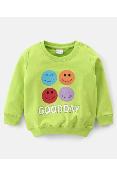 Babyhug Babyhug Cotton Full Sleeves Sweatshirt with Graphics Pack of 2 - Green & Blue