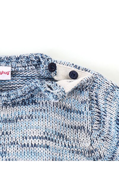 Babyhug Babyhug 100% Acrylic Full Sleeves Sweater - Blue