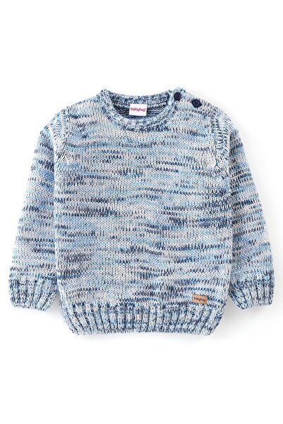 Babyhug Babyhug 100% Acrylic Full Sleeves Sweater - Blue