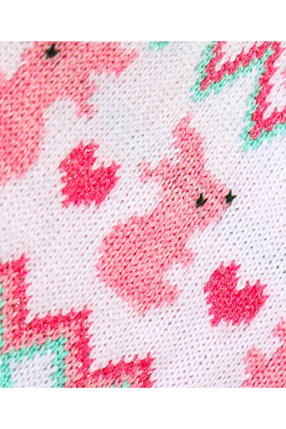 Babyhug Babyhug Acrylic  Pullover Sweater Rabbit Design - Off White & Pink