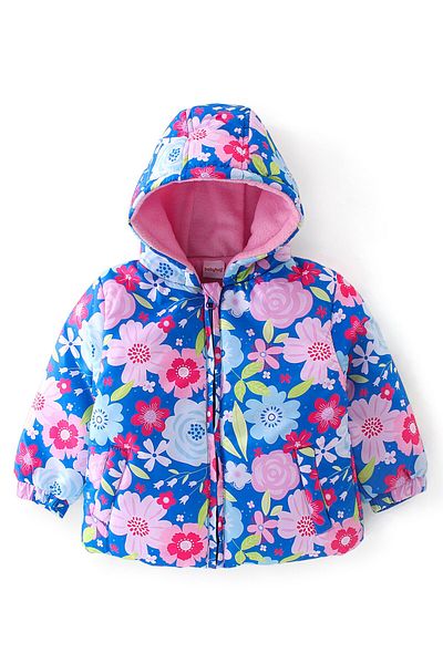 Babyhug Babyhug Full Sleeves Winter Wear Suit Set Floral Print - Multicolor