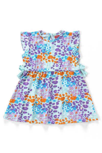 Babyhug Babyhug 100% Cotton Printed Sleeveless Frock - Blue