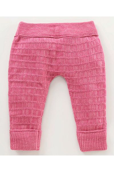 Babyhug Babyhug Knitted Full Length Pajama Ball Patch - Pink