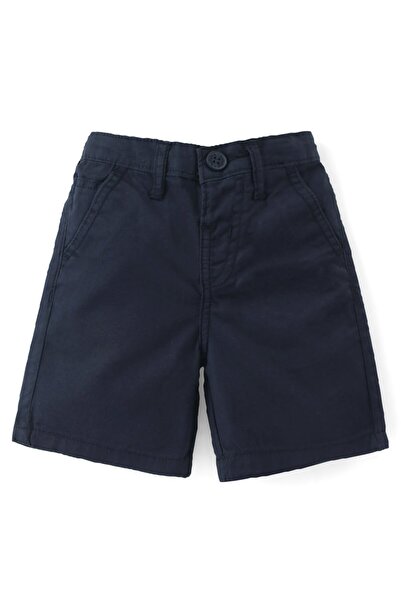 Babyhug Babyhug 100% Cotton Woven Half Sleeves Checked Shirt & Shorts Set - Orange & Navy Blue