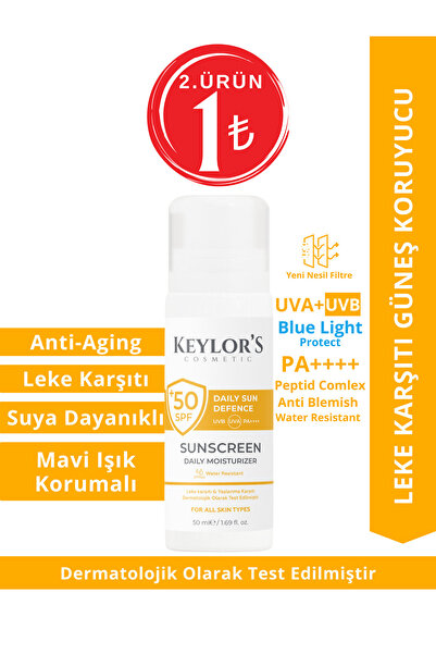 Keylor's Cosmetic Leke Karşıtı & Anti-aging Güneş Kremi Spf 50 Pa | Suya Daya...