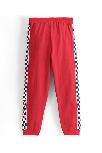 Honeyhap Honeyhap Premium 100% Cotton Looper Text Printed Lounge Pant With Bio Finish - Red