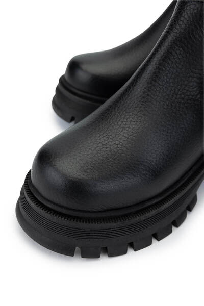 Tamer Tanca Kadın Hakiki Deri Siyah Floter Casual Çizme