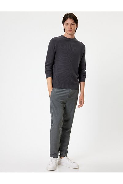 Koton Knitwear Crew Neck Long Sleeve Sweater - Basic Cotton