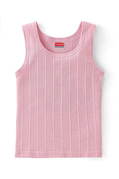 Babyhug Babyhug Sleeveless Solid Thermal Vest - Pink