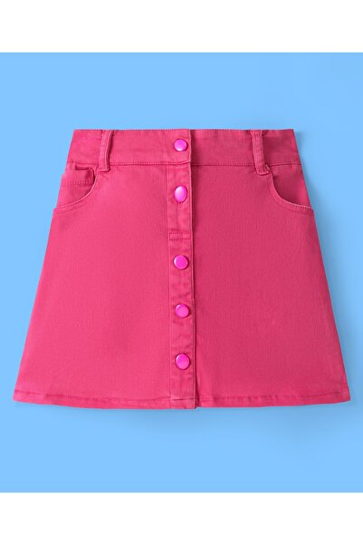 Ollington St. Ollington St. 100% Cotton Frill Sleeve Top Butterfly Print & Skirt Button Detailing-White & Pink