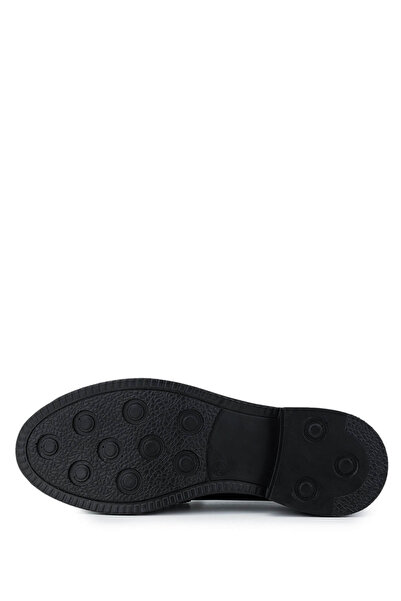 Tamer Tanca Kadın Hakiki Deri Siyah Açma Loafer Ayakkabı