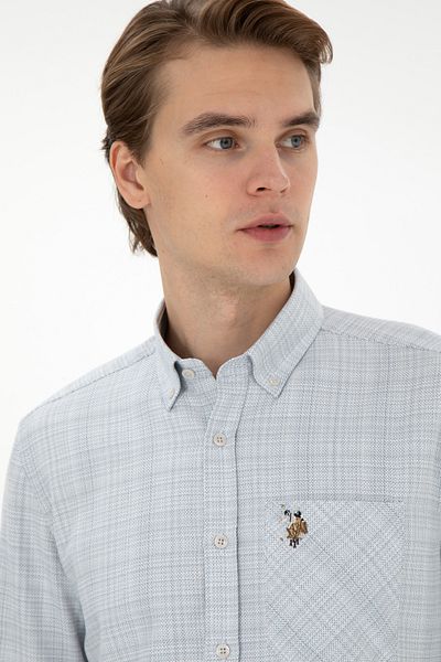 U.S. Polo Assn. Men's Stone Long Sleeve Shirt 50291392 -Vr049