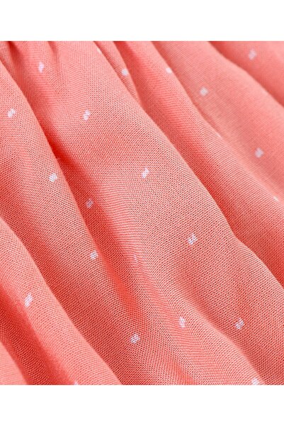 Babyhug Babyhug Rayon Half Sleeves Top With With Smocking & Frill Detailing - Peach