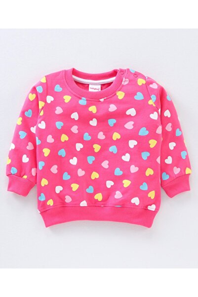 Babyhug Babyhug Full Sleeves Knit Sweatshirts Text & Heart Print Pack Of 2 - Multicolor