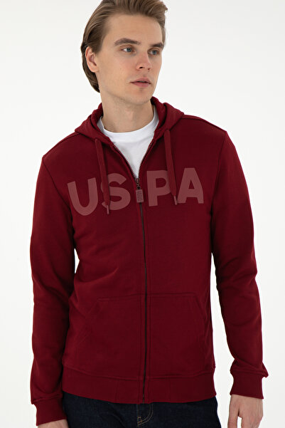 U.S. Polo Assn. Erkek Bordo Örme Hırka 50289029-VR014