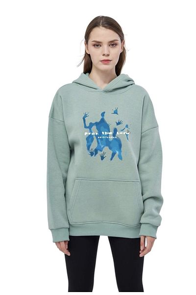 Moda Işık Унисекс суичър с качулка и щампа на свинска мас - 100% памук