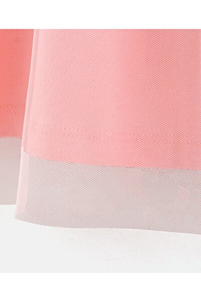 Bonfino Bonfino Full Sleeves Dress Tulle And Peter Pan Collar With Embroidery Detailing - Pink