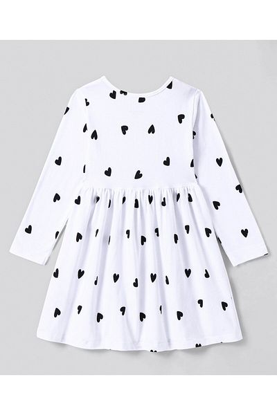 Primo Gino Primo Gino Hearts Printed Dress - White
