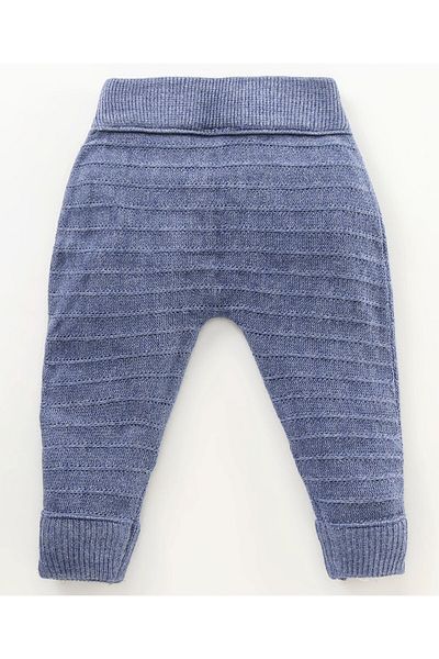 Babyhug Babyhug Knitted Full Length Pajama Ball Patch - Blue