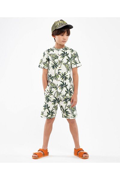 Primo Gino Primo Gino Shorts Tree Print - White