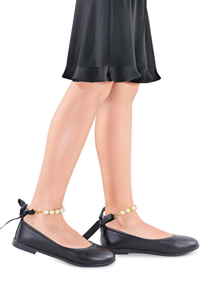 Kiko Kids Blanch Skin Pearl Elastic Baby Girl Ballerina Shoes