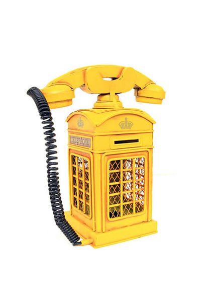 Mnk T.Concept Yellow Metal Handset Durable Phone Piggy Bank - C0725