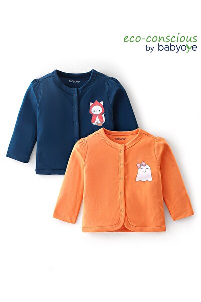 Babyoye Babyoye 2 Pack Eco Conscious 100% Cotton Knit Full Sleeves Bunny Prin...