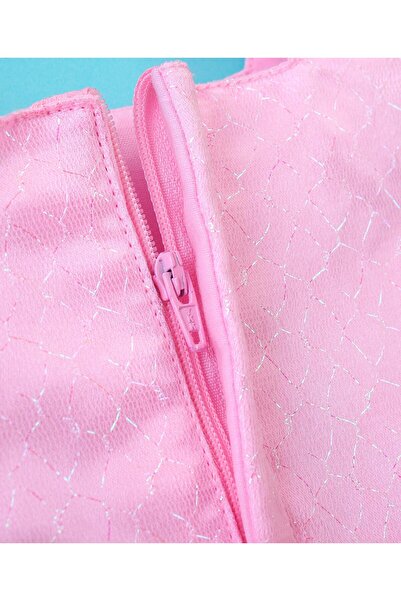 Babyhug Babyhug Cap Sleeves Mesh Party Frock - Pink