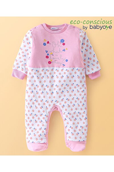 Babyoye بدلة نوم شتوية مطبوعة بأزهار بأكمام كاملة من Babyoye Eco Conscious 10...