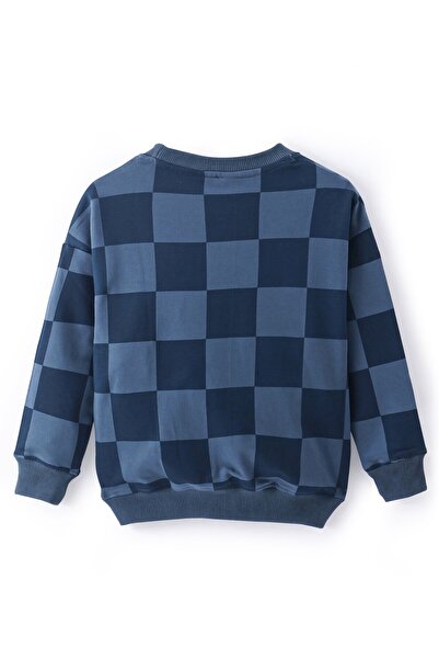 Primo Gino Primo Gino French Terry Full Sleeves Oversized Sweatshirt and Jogger Set - Blue