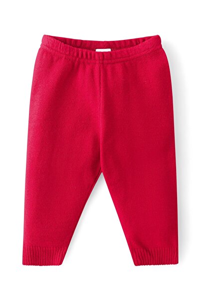 Babyhug Babyhug Knitted Full Sleeves Sweater Set with Chevron Design - Red