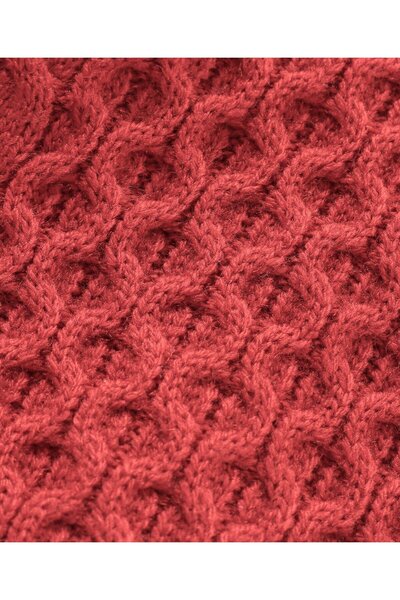 Babyhug Babyhug Full Sleeves Cable Knit Sweater Solid - Red