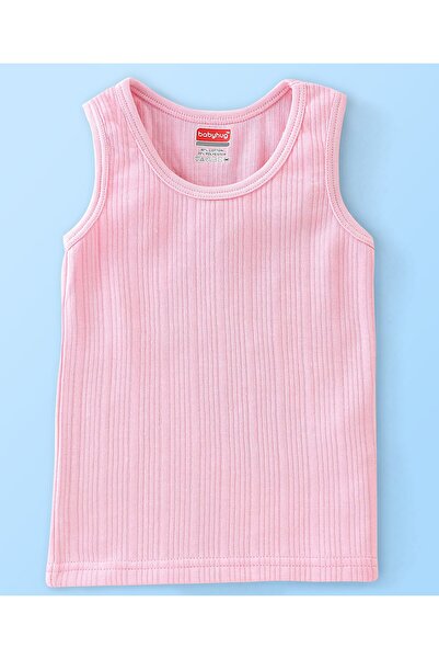 Babyhug Babyhug Cotton Sleeveless Thermal Vest - Pink