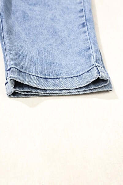 ASG TEKSTİL Buz Mavisi Renk Bel Lastikli Bebek Pantolon