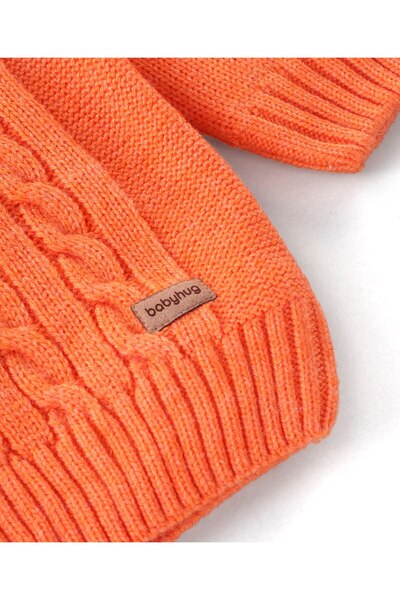 Babyhug Babyhug Full Sleeves Acrylic Pullover Sweater - Orange