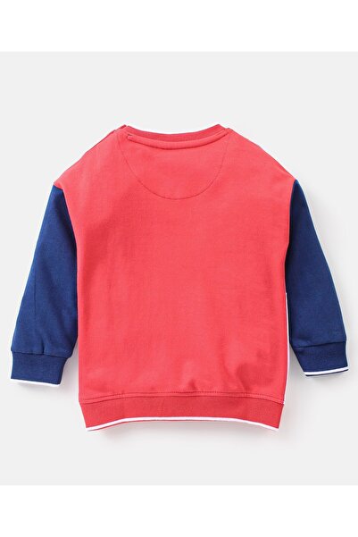 Babyhug Babyhug 100% Cotton Knit Full Sleeves T-Shirt & Lounge Pant With Text Print - Red & Blue