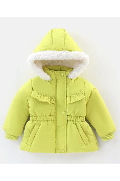 Babyhug Babyhug Full Sleeves Hooded Fashion Winter Jacket - Green
