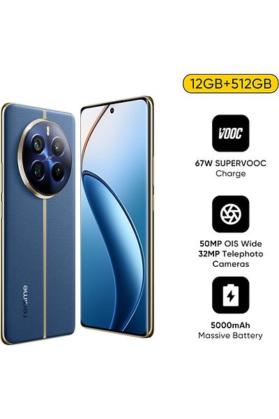 realme 12 برو 5G ثنائي الشريحة 12 جيجا بايت رام 512 جيجا بايت - إصدار الشرق الأوسط (أزرق بحري)