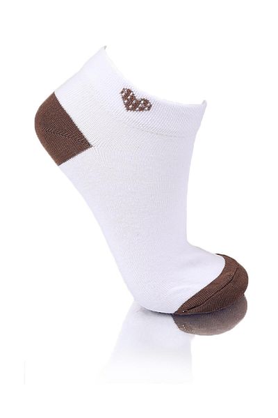 Rays White 1103 Model Heart Detailed 3-Piece Booties Socks Set