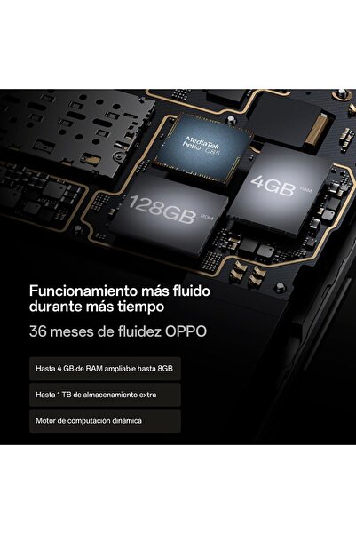 OPPO A38 128GB + 4GB RAM Dual SIM 4G (Glowing Black) - International Version