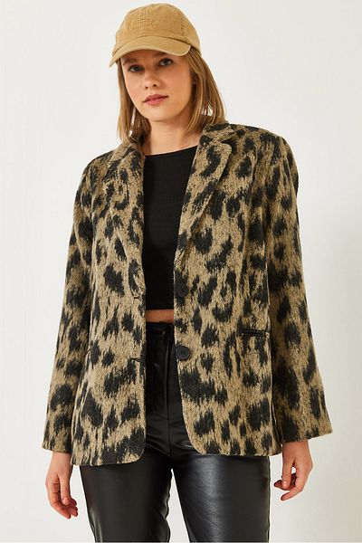 Bianco Lucci Dámská bunda s leopardím potiskem Dc 241017 60261266